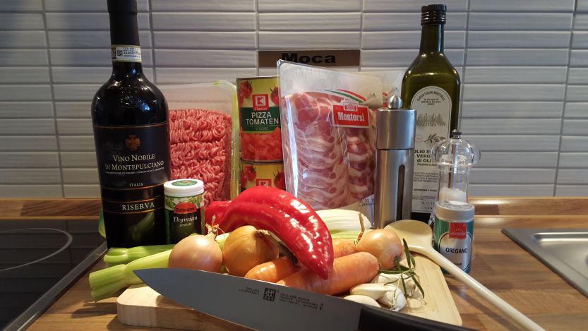 Zutaten für Ragu Bolognese