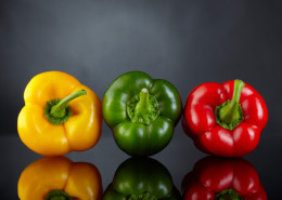 Paprika gelb-grün-rot