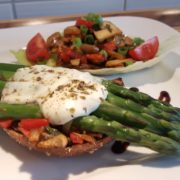 Spargel Toast überbacken