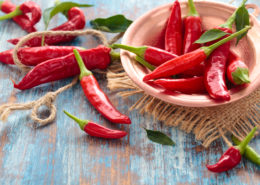 Rote Chili Schoten