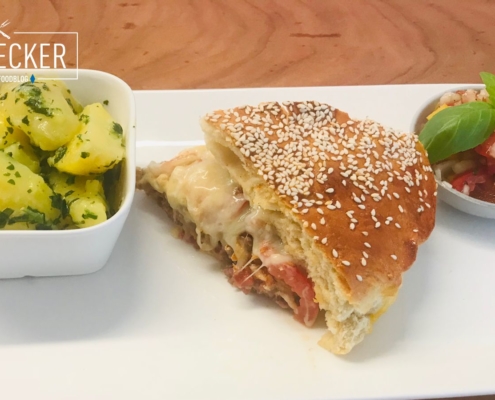 Ofen-Cheeseburger