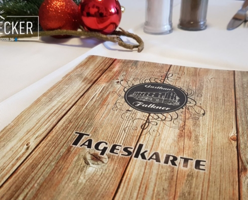 Tageskarte im Gasthaus Falkner
