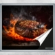 Motiv Steak on Fire aus der Food-Kollektion von Herdabdeckungen der Allesdrucker GmbH